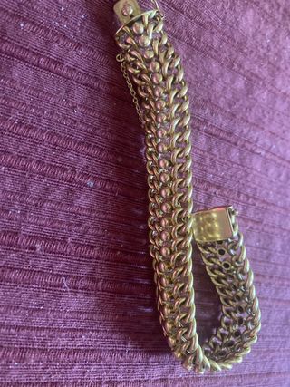 expectacular pulsera de oro de 18k