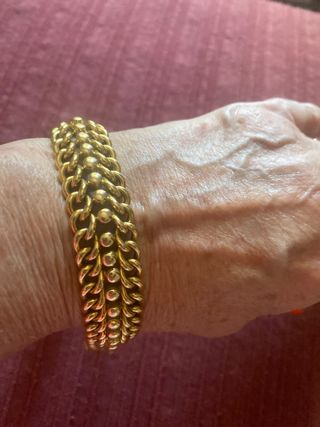 expectacular pulsera de oro de 18k