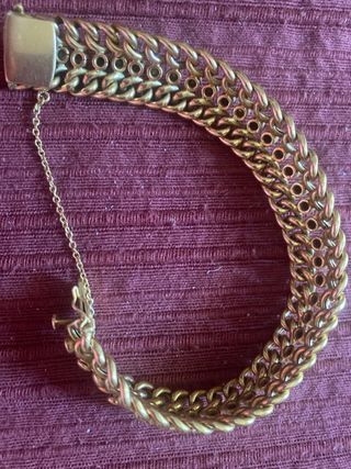expectacular pulsera de oro de 18k
