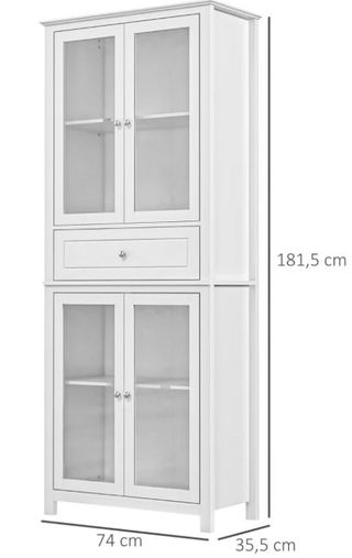Mueble vitrina cajón blanco NUEVO