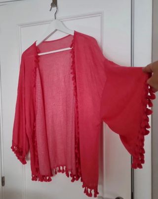 Kimono boho coral. Talla única 