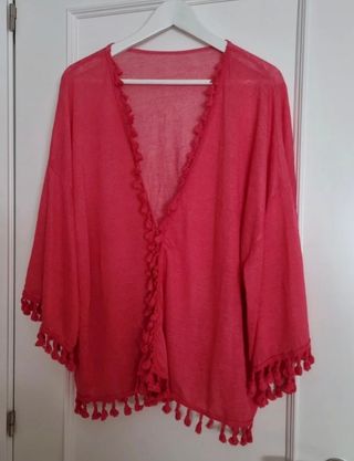 Kimono boho coral. Talla única 
