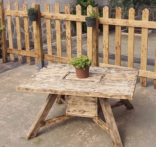 Mesa jardín de madera