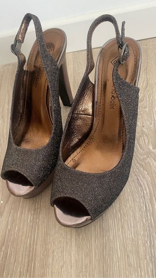 zapatos fiesta tacon y plataforma