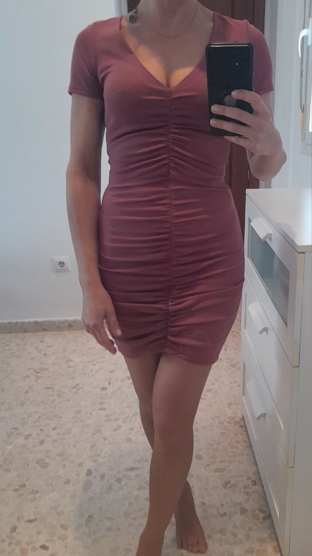 Vestido Zara fruncido