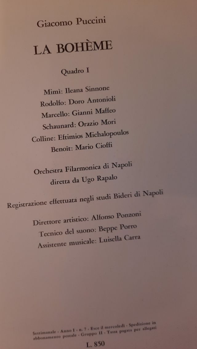 Dischi vinile opera lirica