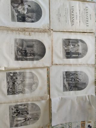 Lote 6 Grabados Bastille 1844 África 1875...u