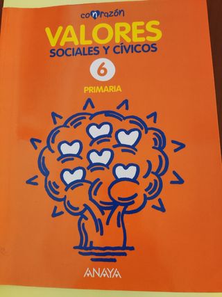Valores Sociales y Cívicos 6° Primaria. Ed. Anaya