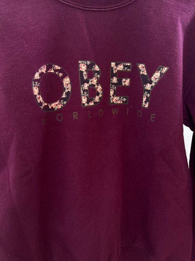 Sweatshirt cor Obey roxo