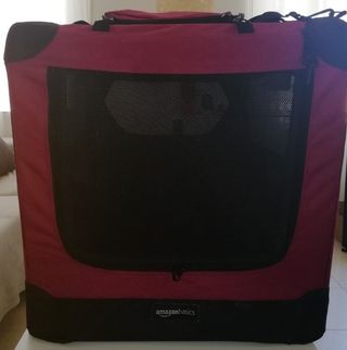 Transportín plegable para perros. Una vez utilizad