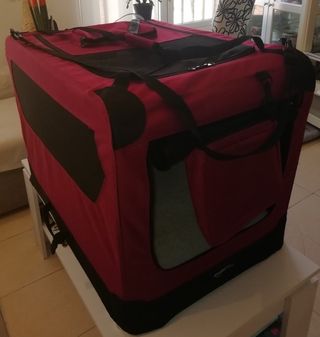 Transportín plegable para perros. Una vez utilizad