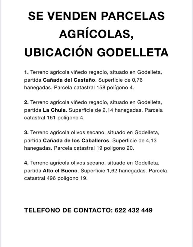 Venta parcelas agrícolas