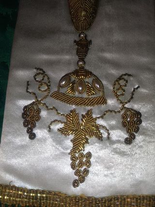 lazo comunion antiguo bordado en oro