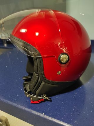 Casco moto Piaggio, rojo, mujer, sin estrenar.