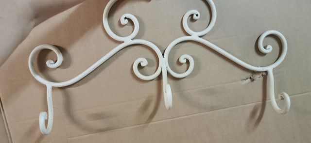 colgador perchero forja blanca