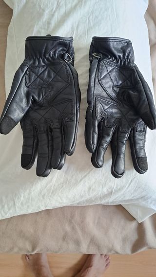 Guantes moto piel