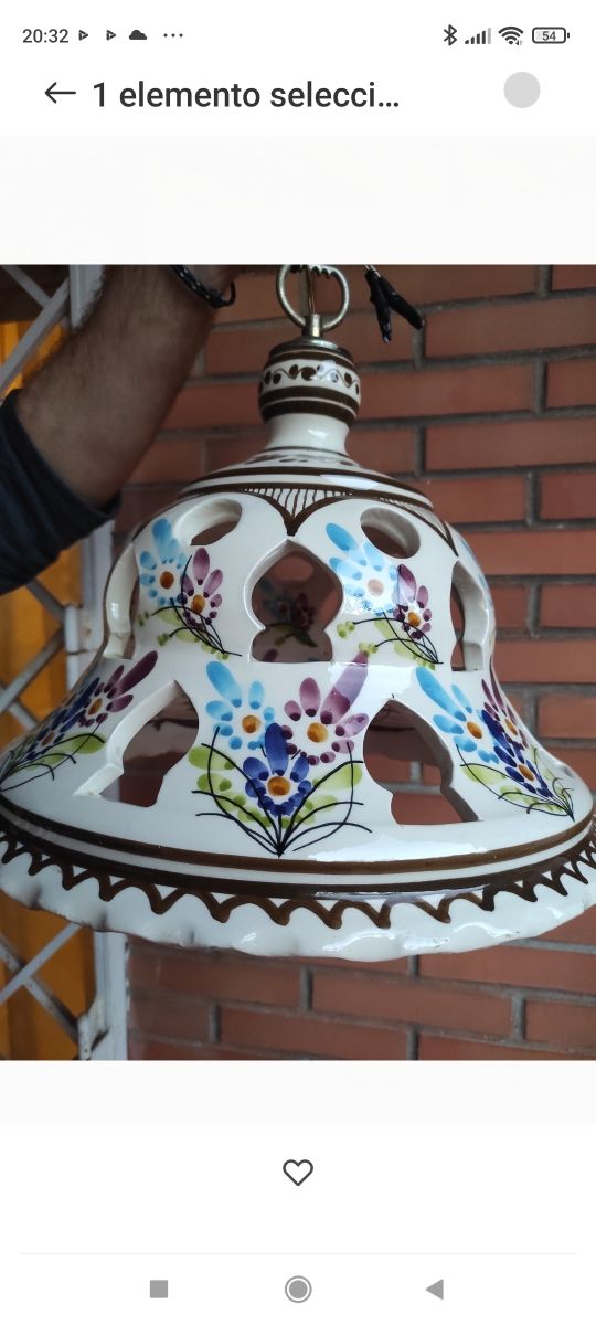 Lampara de cerámica