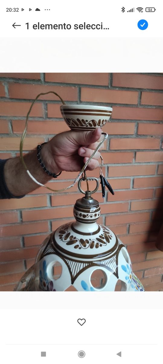 Lampara de cerámica