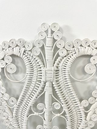 Cabecero mimbre blanco cama 90cm