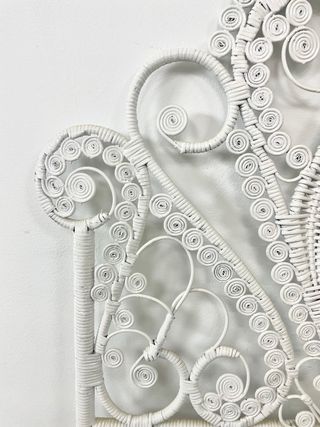 Cabecero mimbre blanco cama 90cm