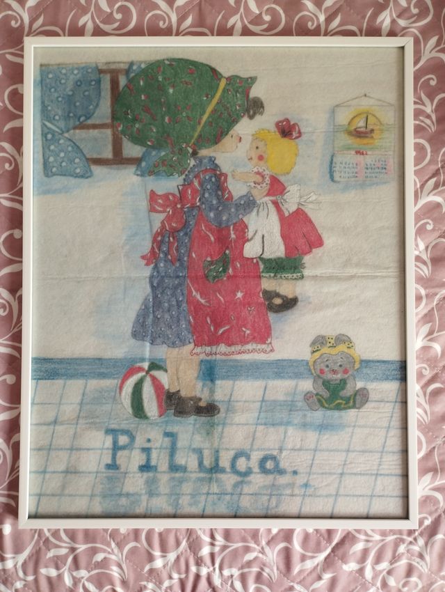 cuadro infantil pintado a mano