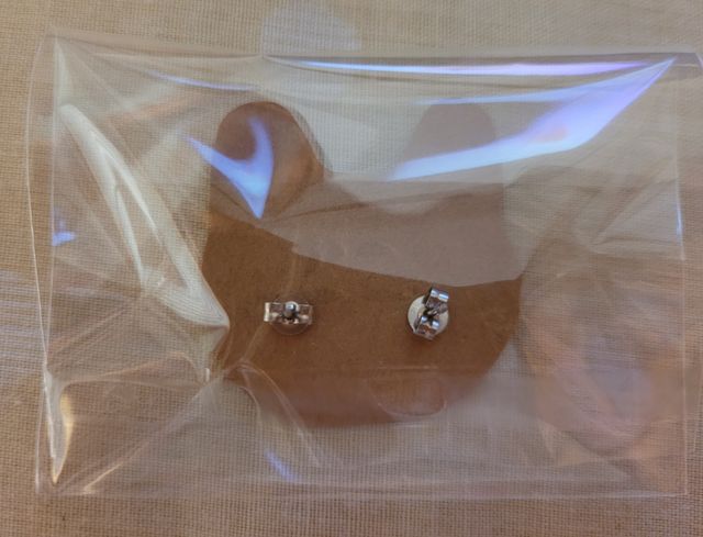 Pendientes mariposas multicolor niña acero