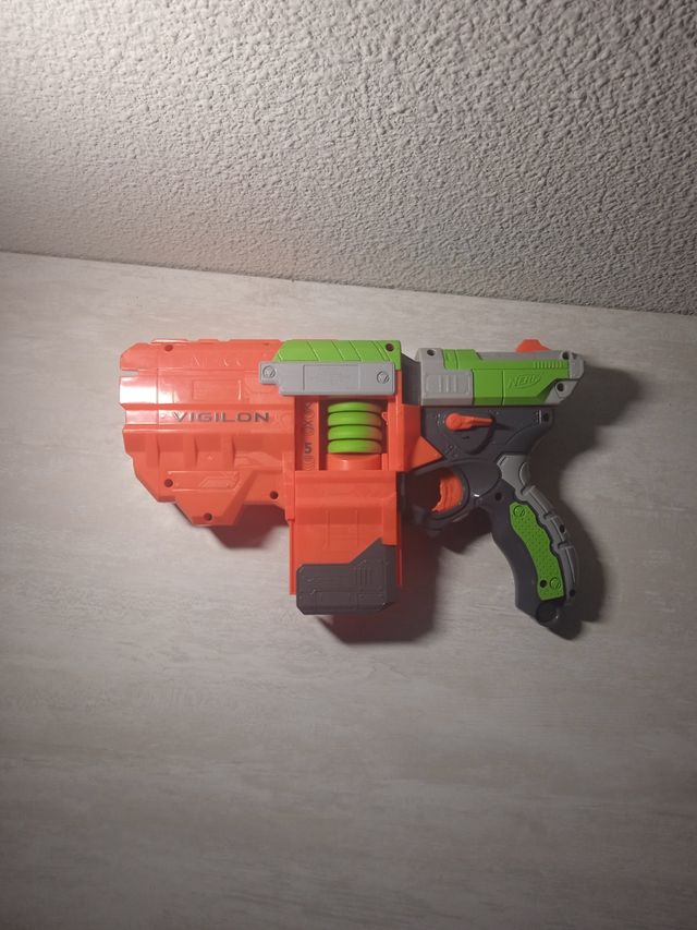 Pistola Nerf de discos. Vigilon