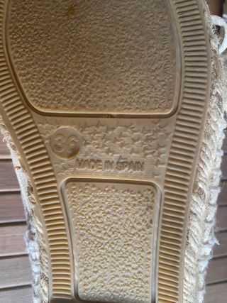 Espartera cordones crema/marino El ganso