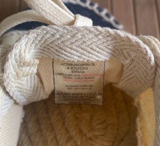 Espartera cordones crema/marino El ganso