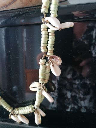 collar verde con Conchas 