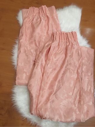 Cortinados de Cetim Salmao