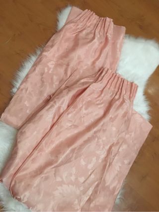 Cortinados de Cetim Salmao