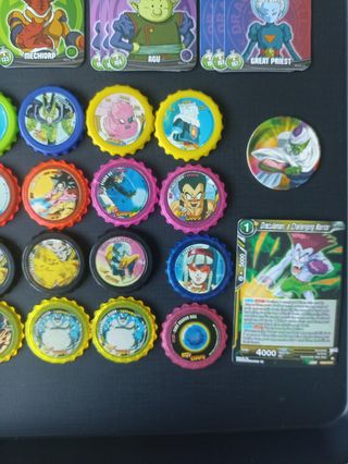 Lote 41 chaps Caps stacks Dragon ball