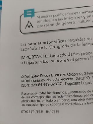 Libro texto Lengua  Anaya 6° Primaria