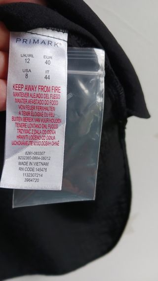 Camiseta Negra Talla 40 Negra