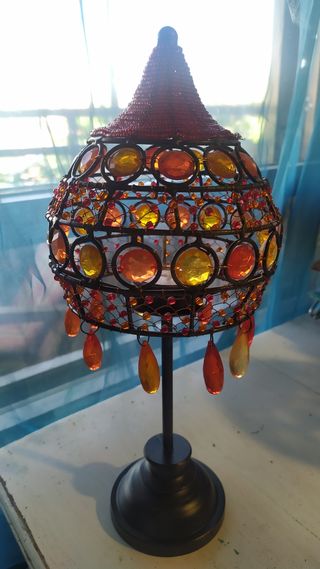 Candelabro forja y resina