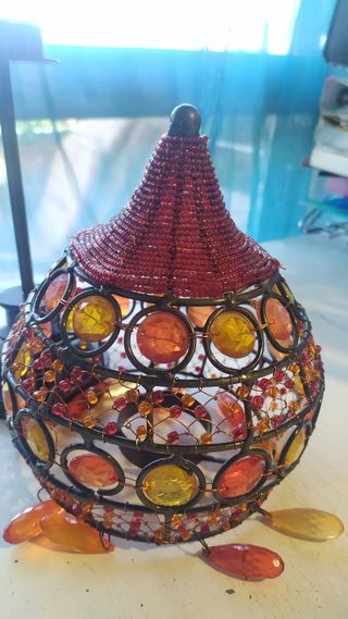 Candelabro forja y resina