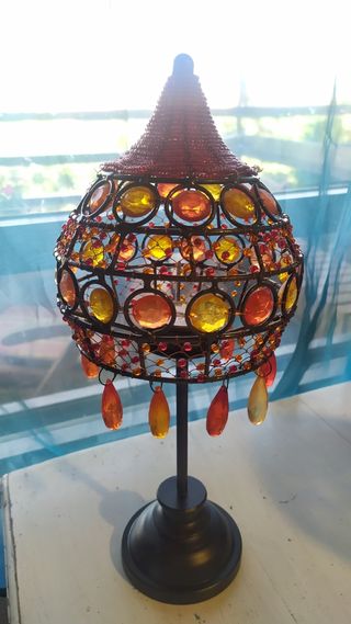 Candelabro forja y resina