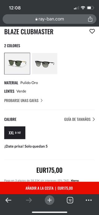 ray ban gafas de sol unisex