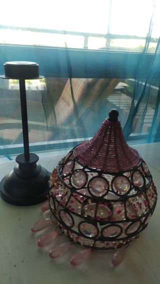 Candelabro forja y resina