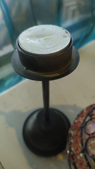 Candelabro forja y resina