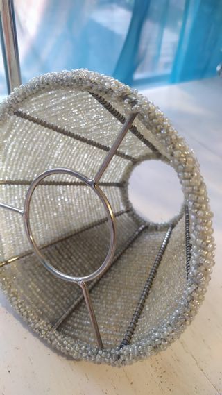 Candelabro metal y cristal