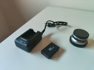 Cámara de fotos digital y juego de dos objetivos