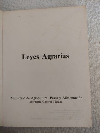 Libro Leyes Agrarias