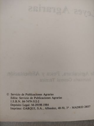 Libro Leyes Agrarias
