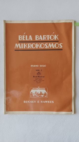 Libro piano Belal Bartok Microkosmos