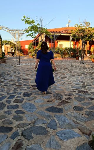 vestido azul para eventos
