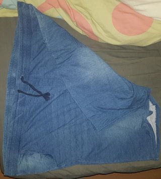 Pantalón 2 corto vaquero bermudas rizo algodón