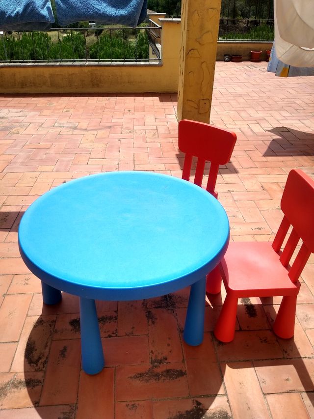 Mesa y sillas niños