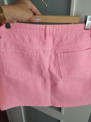 Falda vaquera rosa